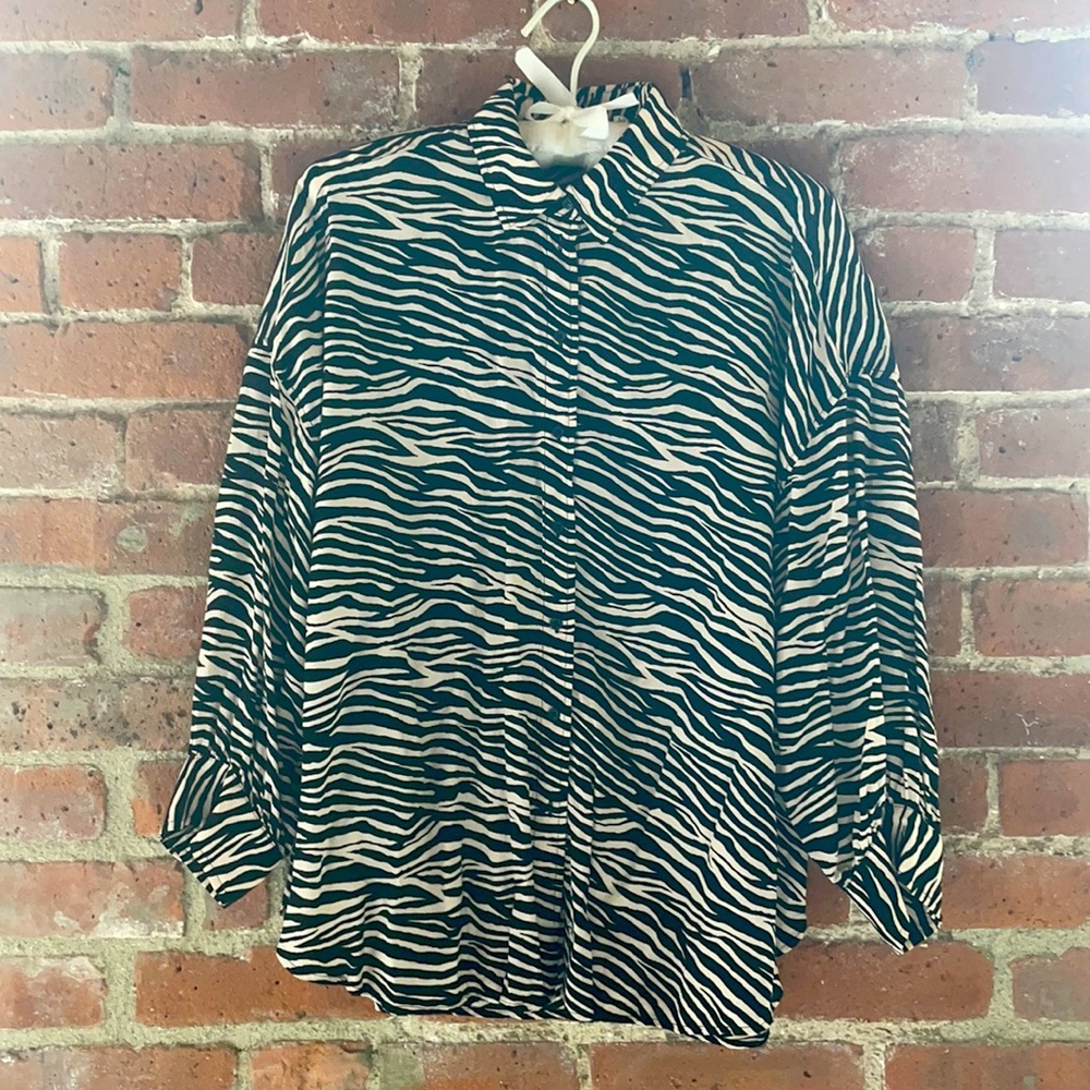 & other stories silky button up